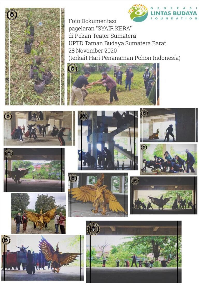 Pagelaran SYAIR KERA Pekan Teater Sumatera Barat terkait Hari Penanaman Pohon Indonesia